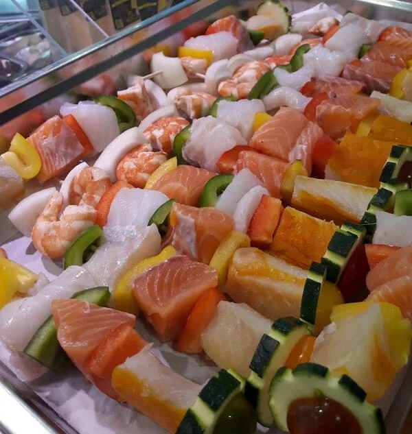 brochette de poissons
